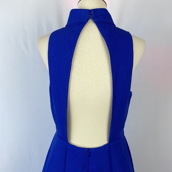 Lulu's Blue Fit and Flare Sleeveless Dress with Open Back - Size Medium - Picture 7 of 17